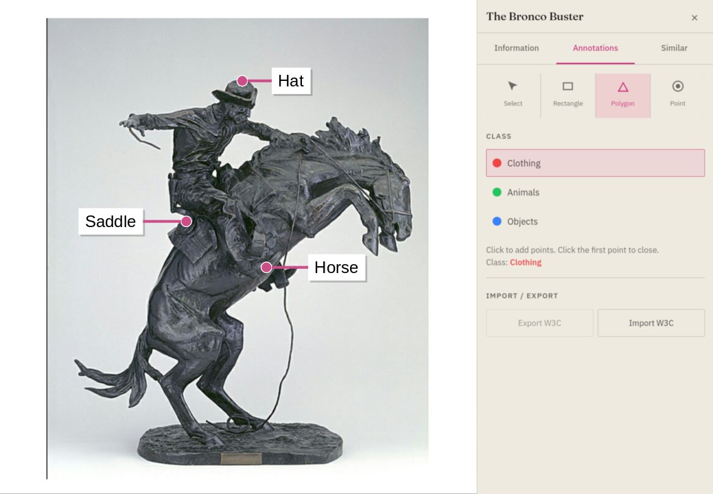 Annotation overlay on a microscopy image